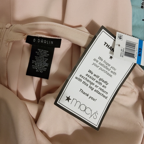 NWT!  B. DARLIN STRETCH EMBROIDERED FIT & FLARE HALTER DRESS  SIZE 9/10 - Picture 10 of 11